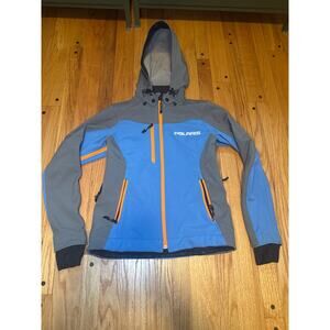 Polaris Soft Shell Women's Lightweight Jacket Small Blue/Orange